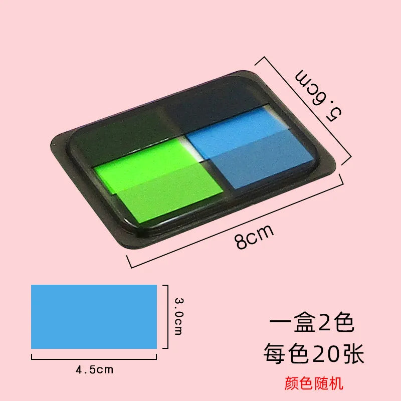 100 Sheets of Waterproof Colored Transparent Sticky Notes , Pads for Planner Home & Office School  Mini Self-Adhesive Post Note