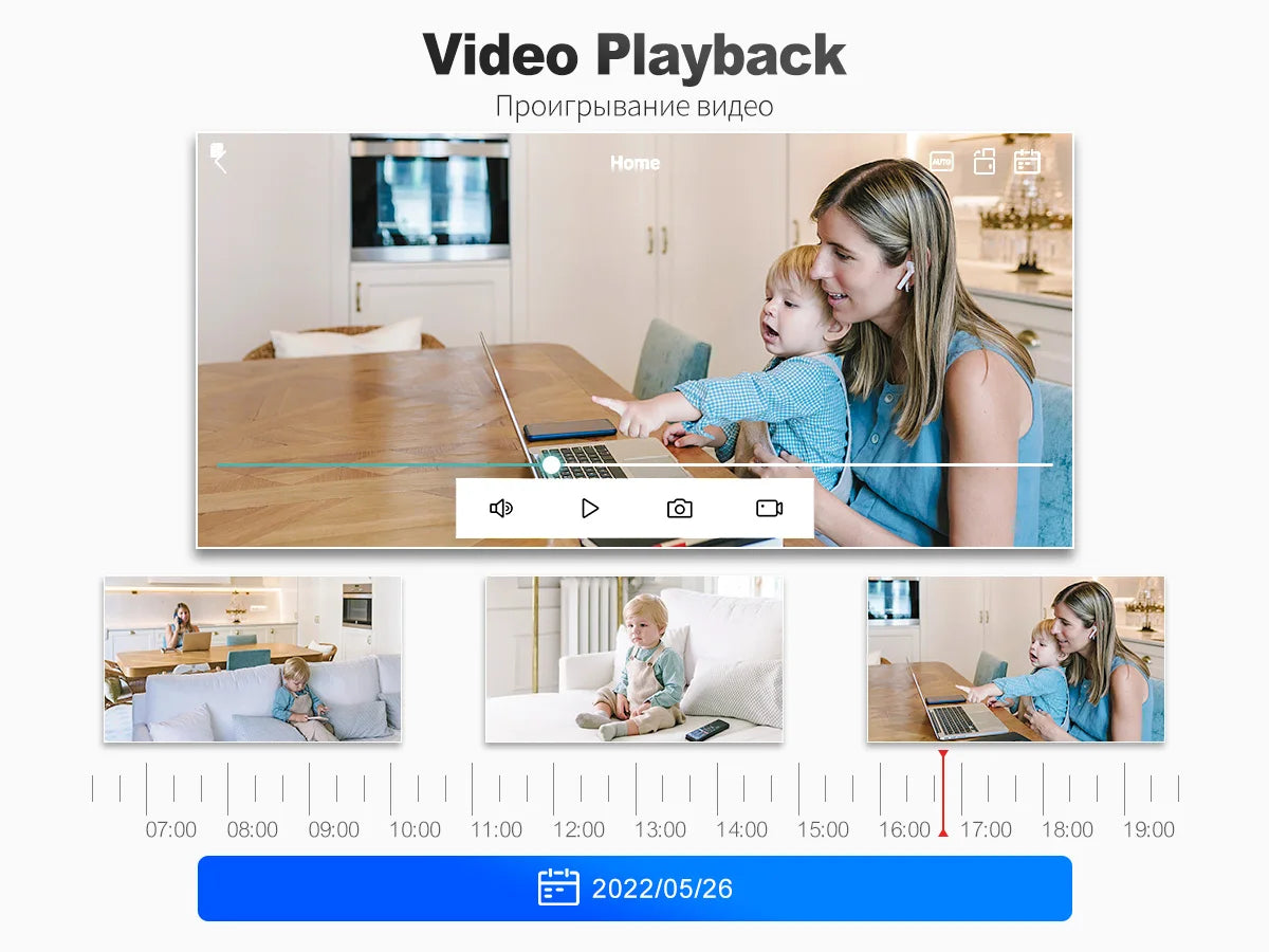 Techage 4MP PTZ WIFI IP Camera Two-Way Audio Outdoor Wireless CCTV Security Camera Smart AI Human Detection Color Night Vision