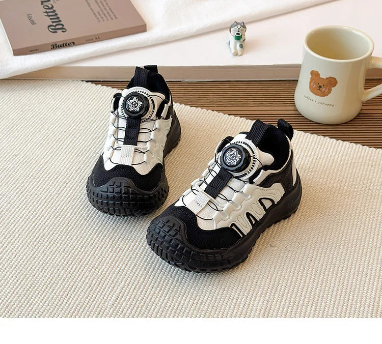 Children's Casual Cotton Shoes 2025 Autumn Winter New Boys Girls Retro Sports Shoes Kids Non-Slip Warm Plush Fashion Sneakers
