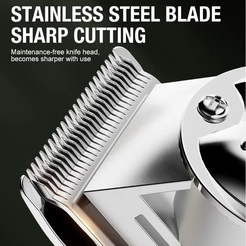 All metal men's hair clipper, electric push clipper, household electric hair clipper, hair salon, high-power pet clipper