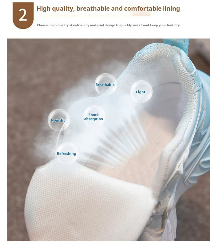 Autumn Leather Fashionable Sports and Leisure Shoes for Students, Anti Slip and Breathable Children's Shoes,Dad Shoes kids shoes