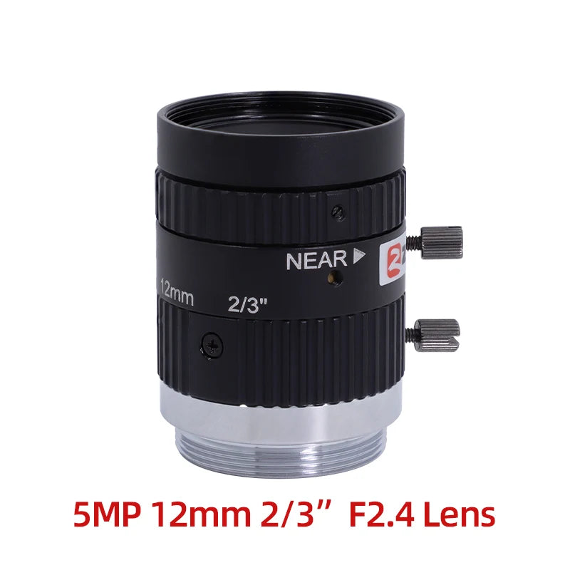 ZLKC 5MP C Mount 8mm 12mm 16mm 25mm 35mm 50mm Lens 2/3 Inch FA Machine Vision Industrial Camera Manual Iris Low Distortion F1.8