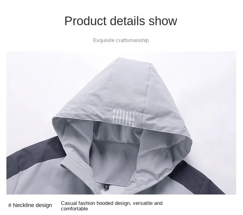 Kids Urban Outdoor Jacket Hooded Design Version of The Loose Fashion All-weather Waterproof Waterproof Fabric Breathable Comfort