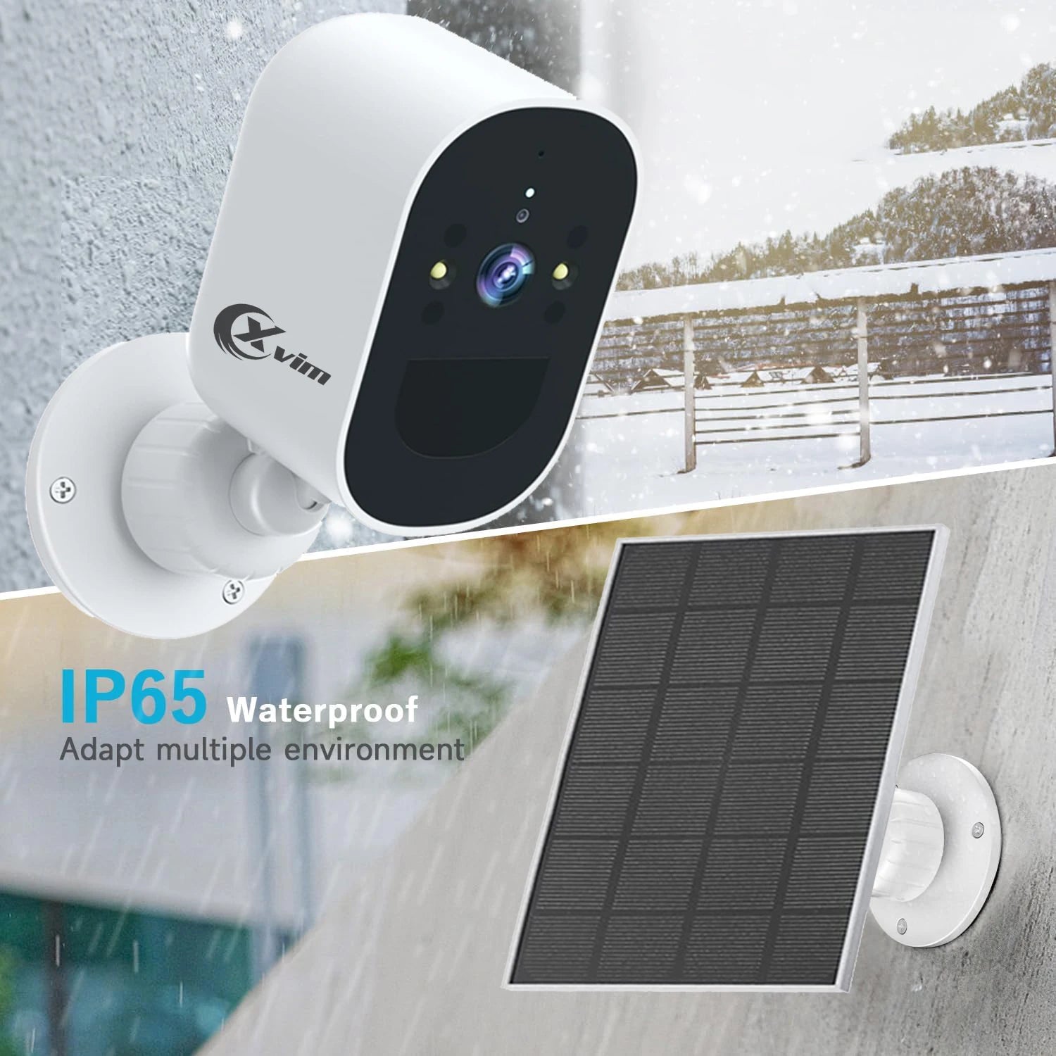 1080P WiFi Solar Camera Outdoor Wireless Solar Battery Powered Security Camera PIR Motion Alarm TF Cloud Audio Night Vision