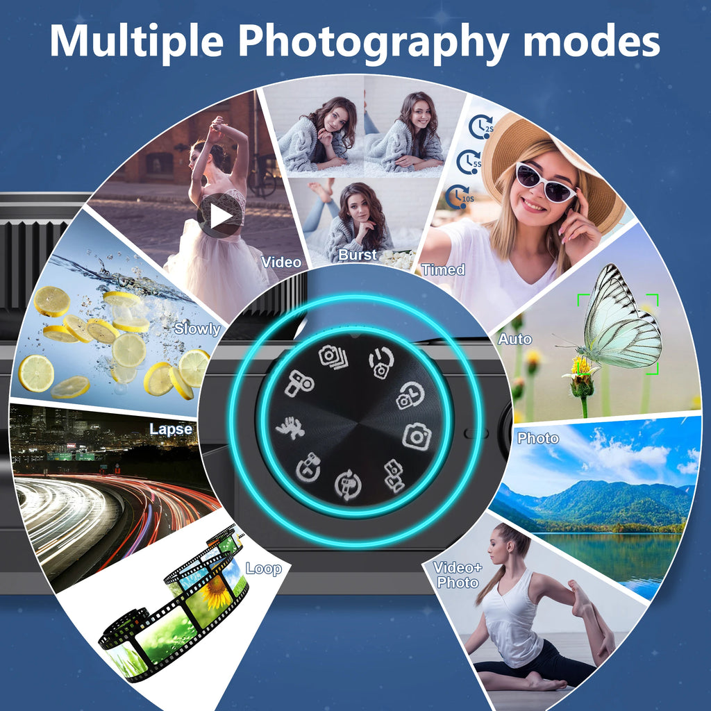 5K 75MP Digital Camera for Photography 18X Zoom YouTube Vlog Video Camera 3’’ Flip Screen Beginner Anti-shake Selfie Camcorder