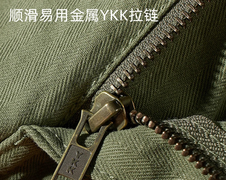 Amy Khaki n casual vintage cargo pants men's straight-leg casual pants cotton fishbone woven awl pants