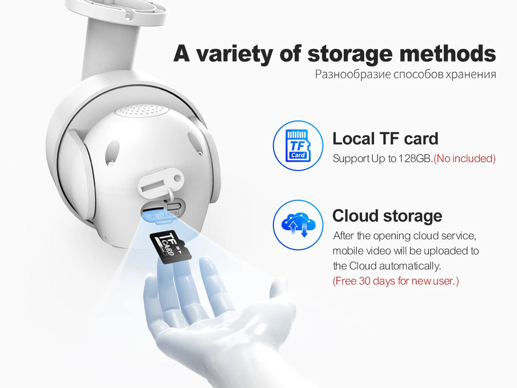 Techage HD 8MP POE IP Camera Outdoor Audio Dual Lens CCTV Video Smart AI Security Camera PTZ Security Surveillance System NVR