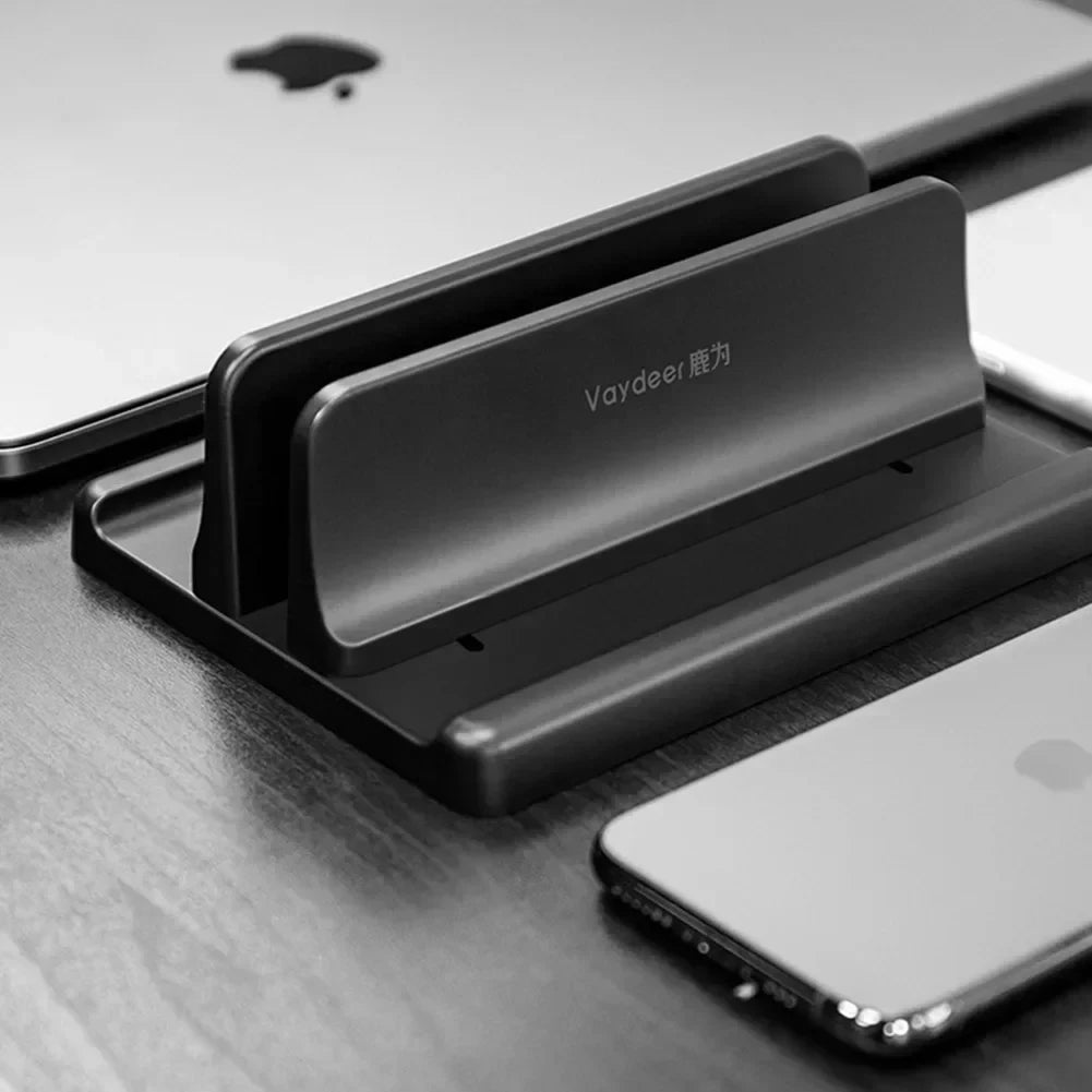 1pc Vertical Laptop Stand Adjustable Portable Tablet Phone Holder Plastic Desktop Laptop Storage Rack Space Save Accessory