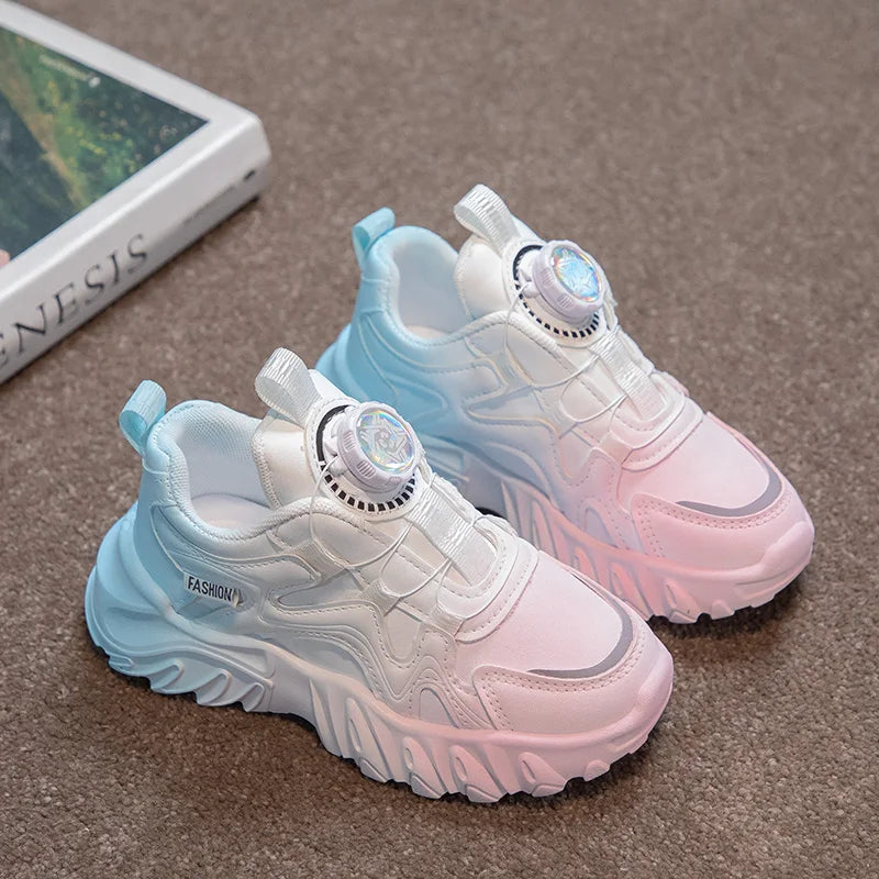 Autumn Leather Fashionable Sports and Leisure Shoes for Students, Anti Slip and Breathable Children's Shoes,Dad Shoes kids shoes