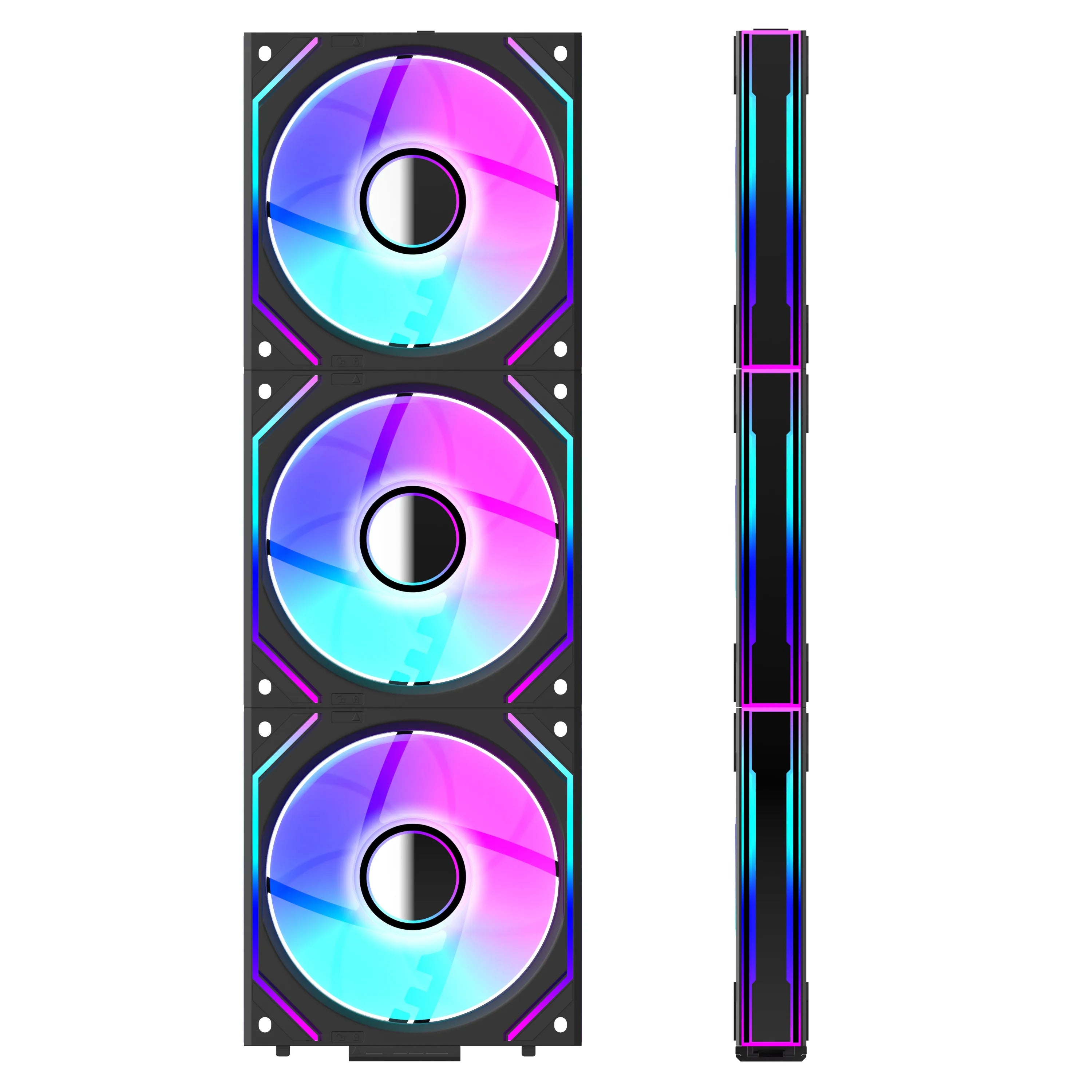 [Colorful Glowing Blade] Jungle Leopard Interstellar V2 ARGB Fan 120mm - Infinity Mirror, 5V3pin RGB, PWM Daisy Chain, Gaming PC