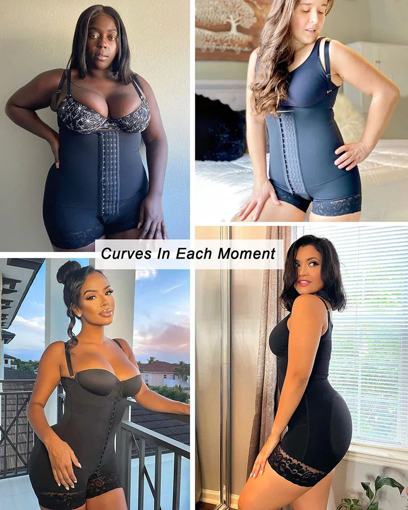 AfruliA High Compression Shapewear Tummy Control Full Body Shapers Waist Trainer Bodysuits Butt Lifter Fajas Colombianas Girdles