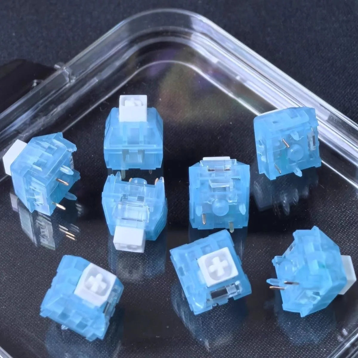 Kailh Box Arctic Fox Switch Clicky Tactile Keyboard Switches 5 Pin 56 gf Tactile Stick feel Mechanical Keyboard Gaming Sawitches