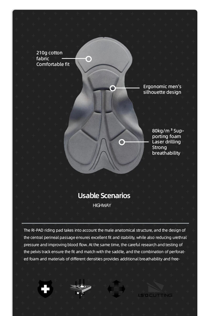 YKYWBIKE Men's Cycling Bib Long Pants Spring Autumn Long Cycling Pants Bib Road Bike Pants Bib Tights Cycling Bib Pants