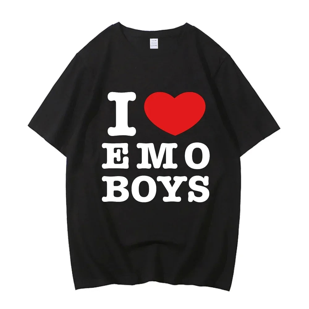 I Love My Girlfriend Printed T-shirt Women's Casual Round Neck Short Sleeve Summer Women's Clothing I Love My Boyfriend Graphic