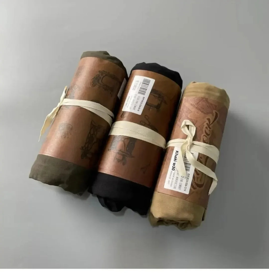 American Style Pure Cotton Heavy Duty Cargo Pants for Men Anti-Dirt Anti-Wear Loose Straight Leg Casual Pants Footwear