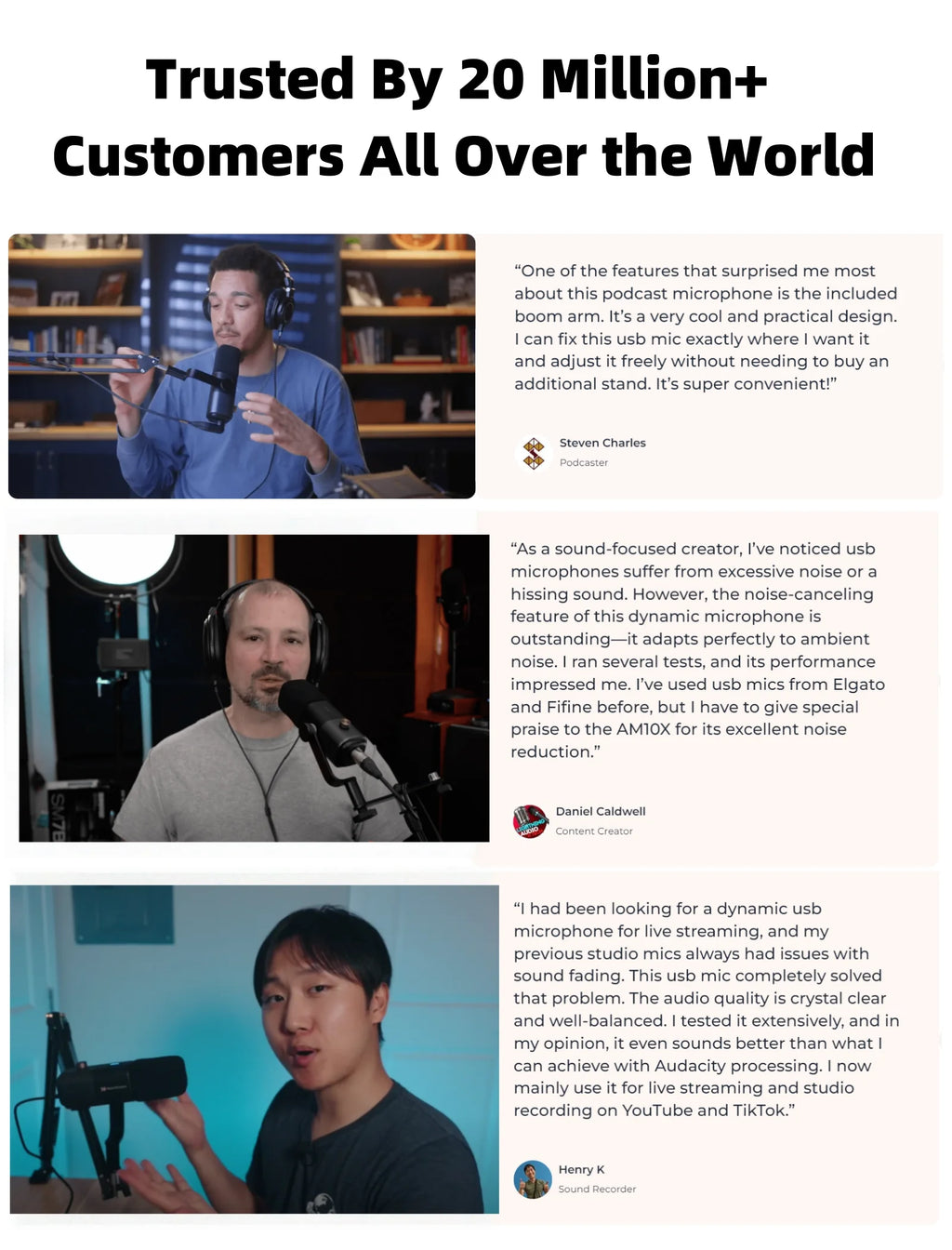 NearStream USB XLR Dynamic Microphone Boom Arm Professional PC Mic for Gaming Studio Set Podcast Recording Streaming Microphone