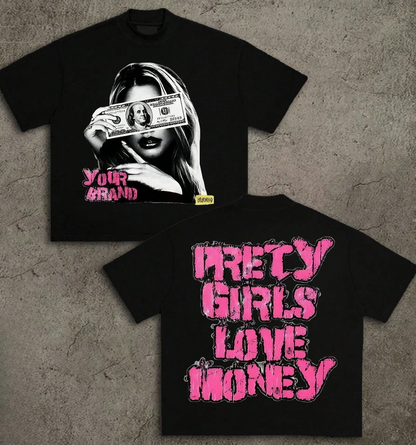 Double-Sided Printing Y2k Style Big Head  Print Men Women Summer Round Neck Short Sleeved Casual Cotton T-shirt Vintage Tee Tops