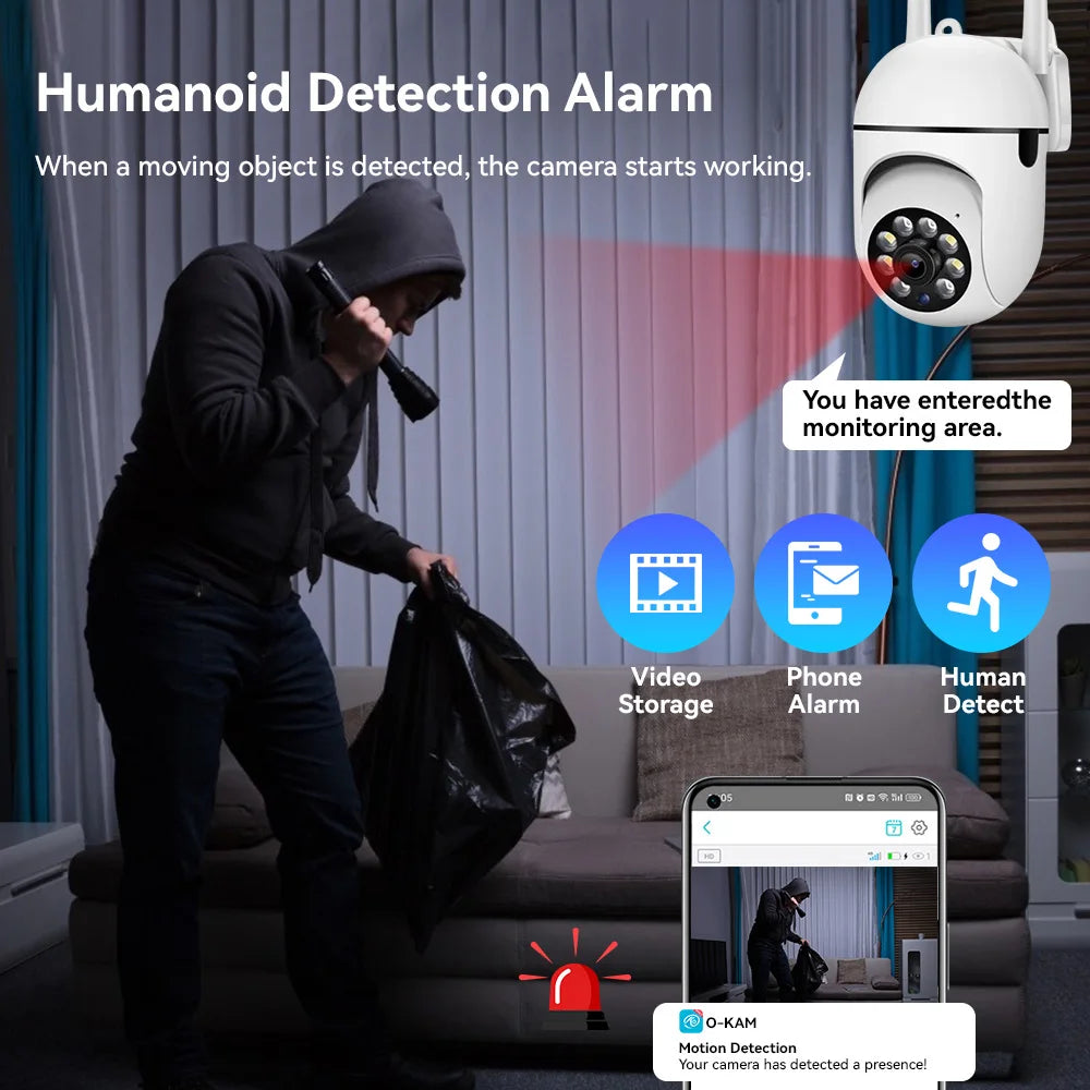 2.4G 1080P Cameras Wifi Video Surveillance IP Outdoor Security Protection Monitor 4.0X Zoom Home Wireless Track Alarm Waterproof