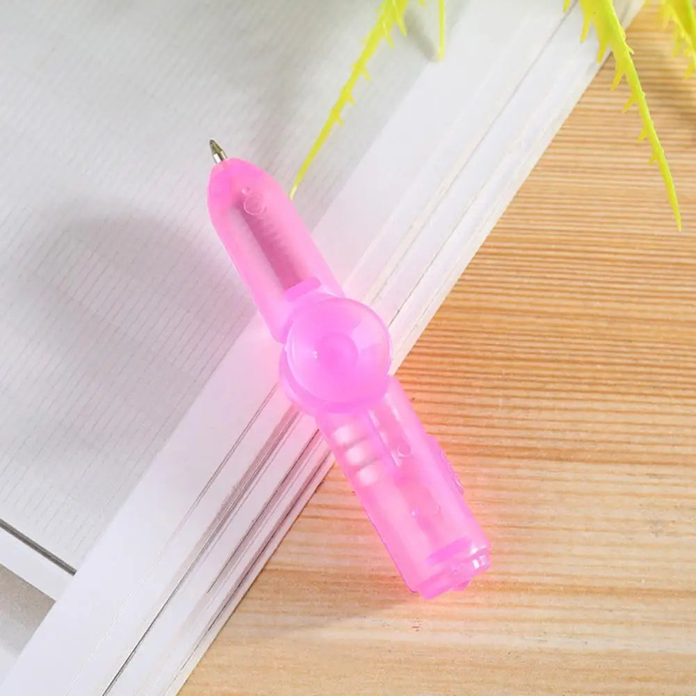 LED Pen Ball Pen Fidget Spinner Hand Top Glow In Dark Light EDC Stress Relief Toys Kids Toy Gift Office School Supplie