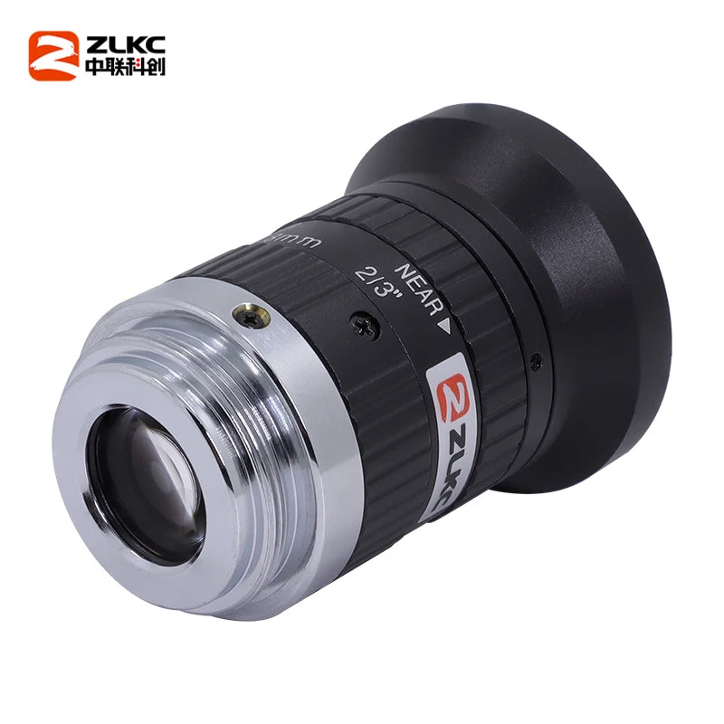 ZLKC 5MP C Mount 8mm 12mm 16mm 25mm 35mm 50mm Lens 2/3 Inch FA Machine Vision Industrial Camera Manual Iris Low Distortion F1.8