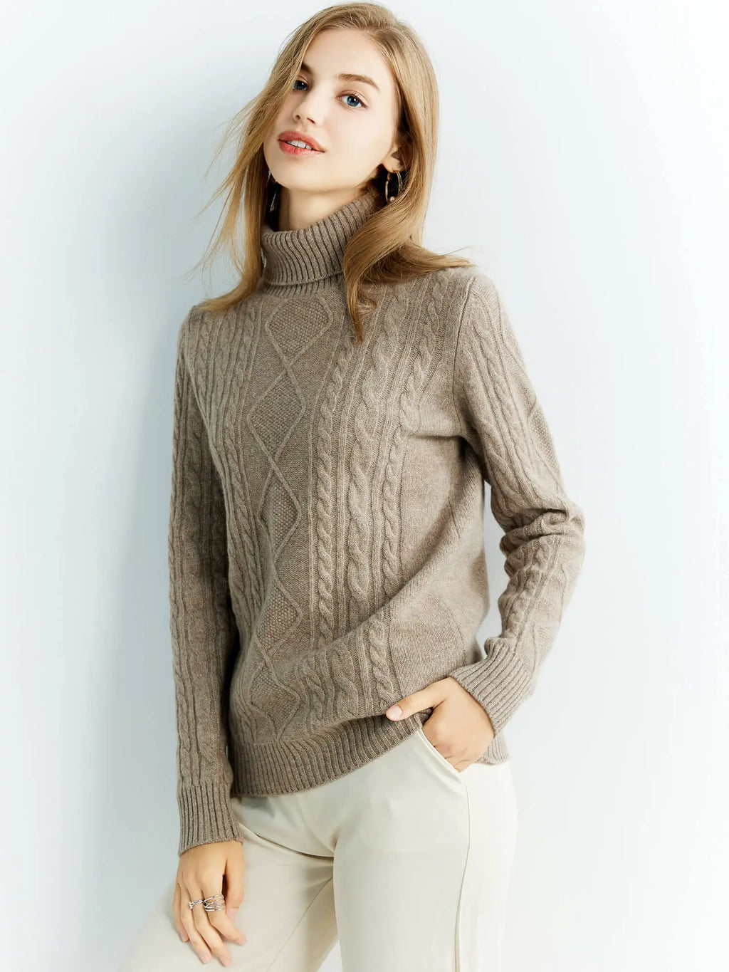 Cashmere Sweater Women Knitted Sweaters 100% Merino Wool Turtleneck Long-Sleeve Knit Pullover 2022 Winter Autumn Jumper Clothing