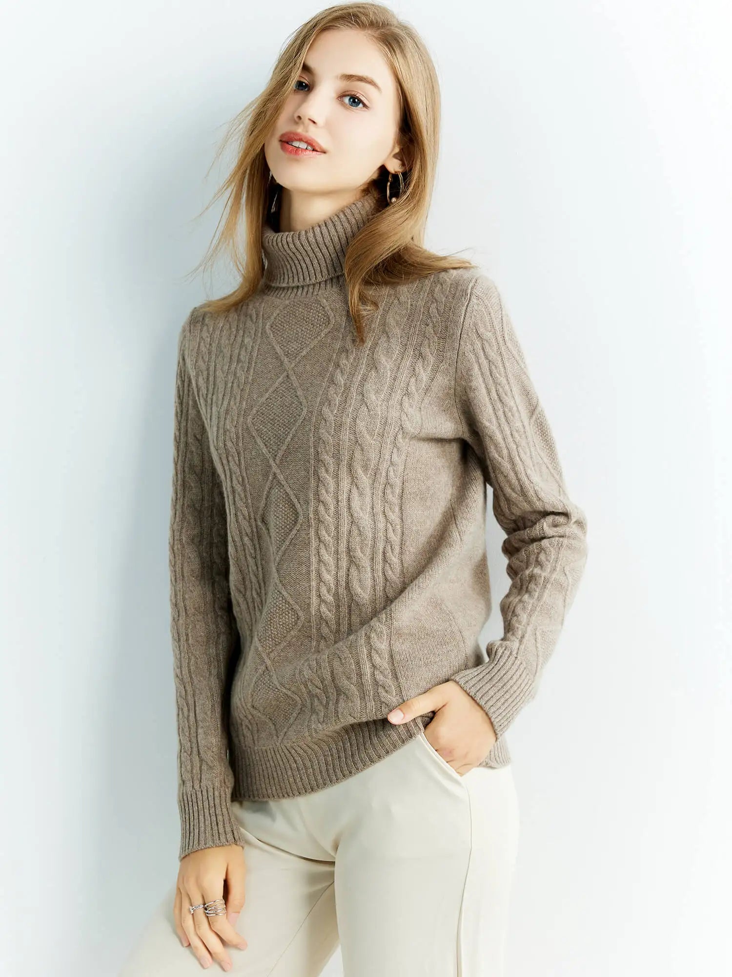 Cashmere Sweater Women Knitted Sweaters 100% Merino Wool Turtleneck Long-Sleeve Knit Pullover 2022 Winter Autumn Jumper Clothing
