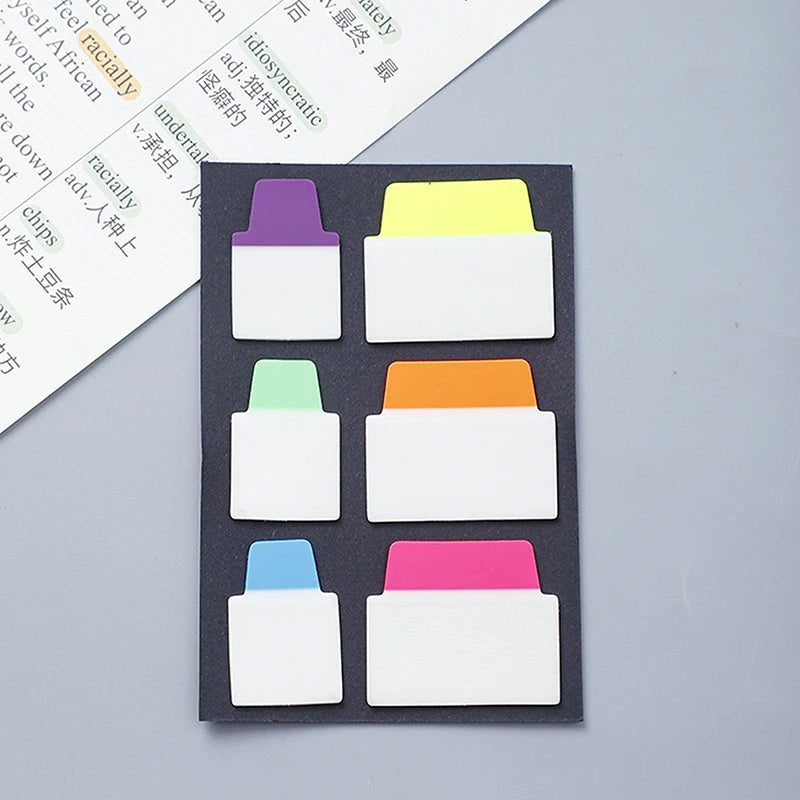 120 Pages Simple Transparent Index Stickers Color Label Stickers DIY Sticky Notes Office School Supplies