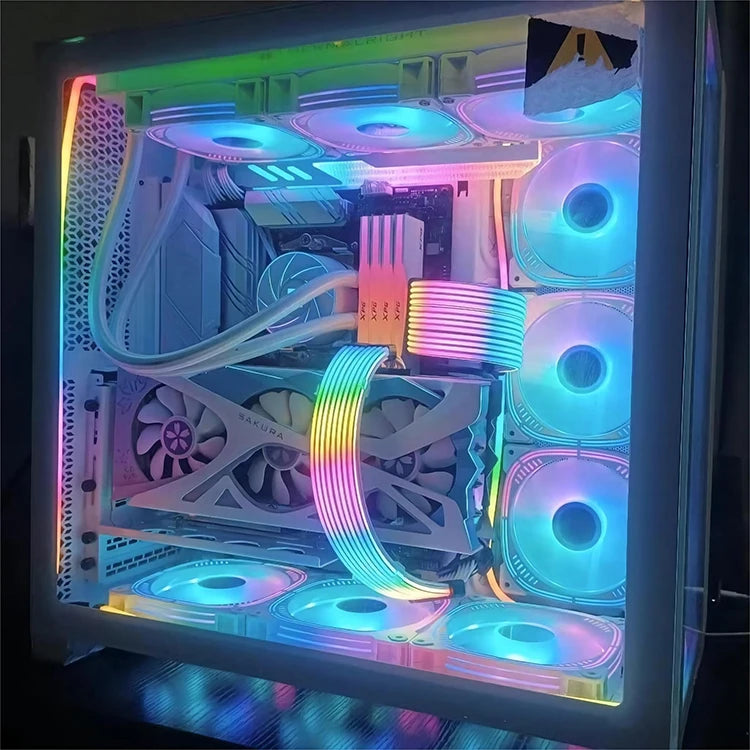 TEUCER Prism-2 1PCS/3PCS ARGB Case Fan, 120mm PWM 800-1600RPM 5V 3Pin RGB Gaming PC Cooling Fan