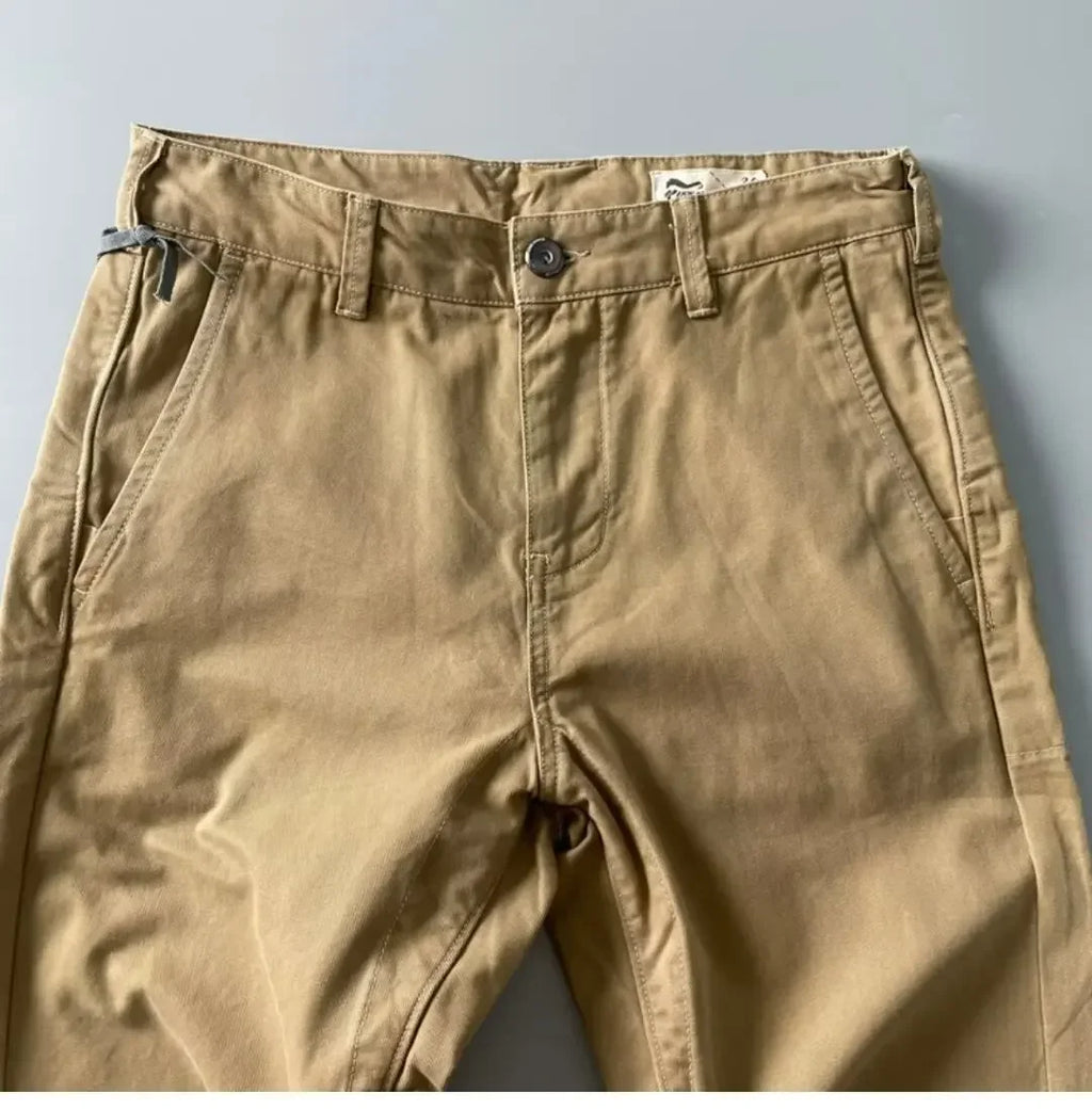 American Style Pure Cotton Heavy Duty Cargo Pants for Men Anti-Dirt Anti-Wear Loose Straight Leg Casual Pants Footwear