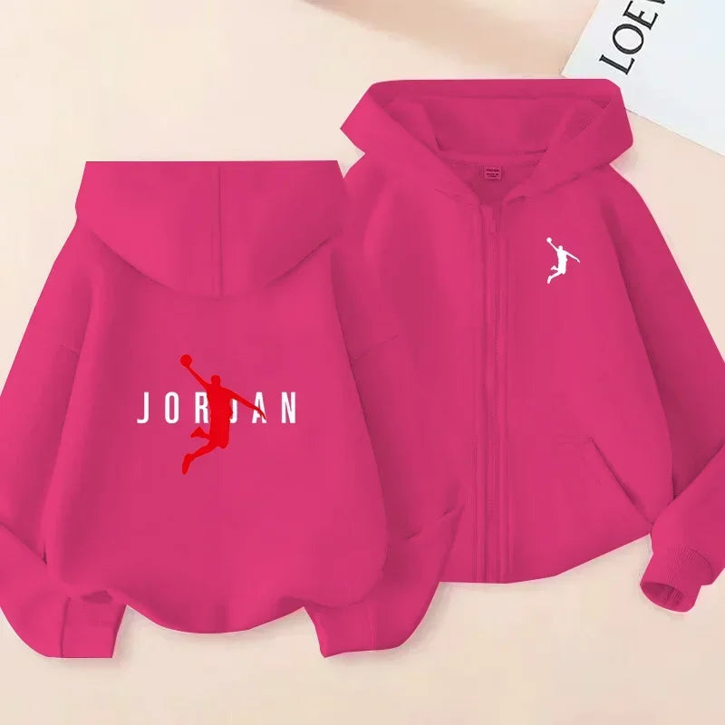 Children's Cardigan Sports Hoodie Casual Top Clothes Boys Girls Sweatshirt 3-12 Yrs Zipper Style Fashion Charming Jogging Coat