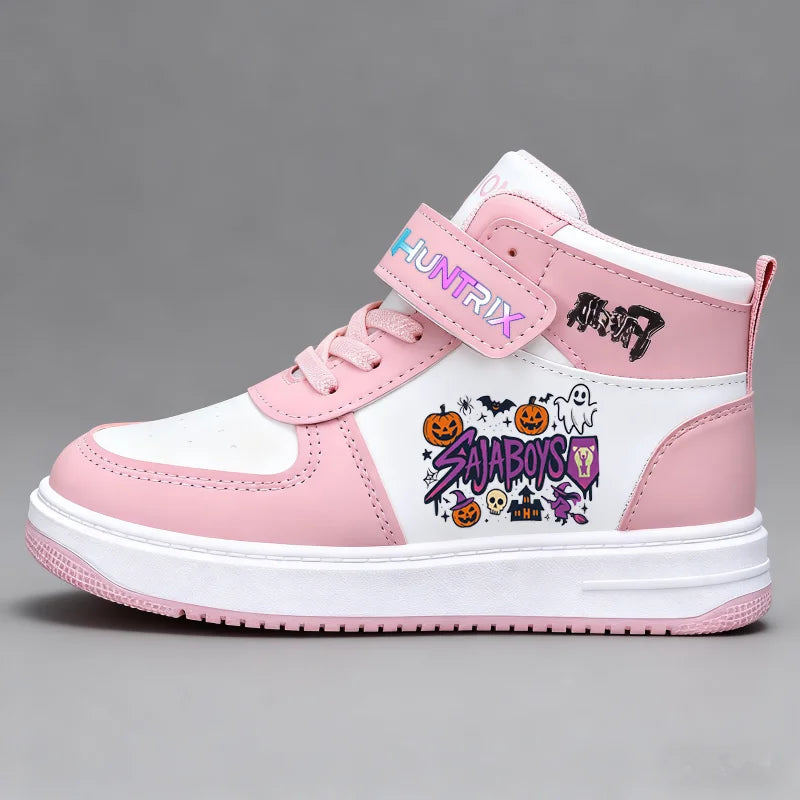 KPop Demon Hunters Kids Sneakers Girls Casual Shoes Children's Cute Cartoon Toddler Student Running Sports Shoes Size 26-37