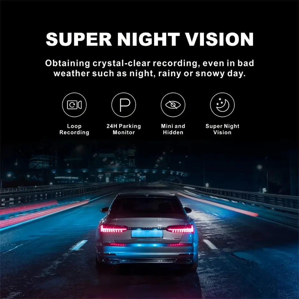 4 Channel Dash Cam wifi dashcam for car dvr Video Recorder Night Vision 24H Parking Monitor Black Box 360° Car Recording Camera