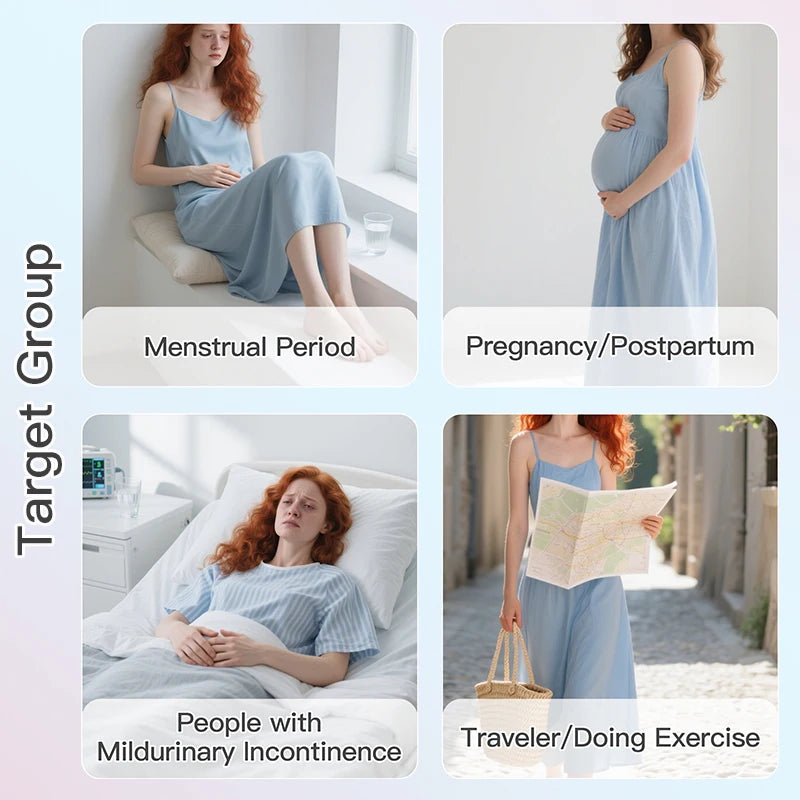 Soft Period Pants for Women 10Pcs, Instant Refreshing Surface Dry and Comfortable, Maximum Absorbency Leak-proof Sanitary Pants