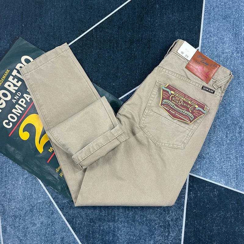 Heavy cotton straight leg casual pants men's American vintage to do old washed cargo pants