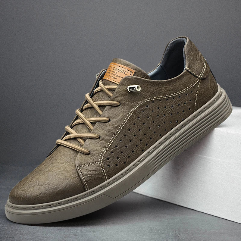 Italian Brand Black Genuine Leather Oxford Shoes UNISEX Casual Shoes Lace Up Flat Sneakers  Luxury Shoes for Men Big Size: 36-47