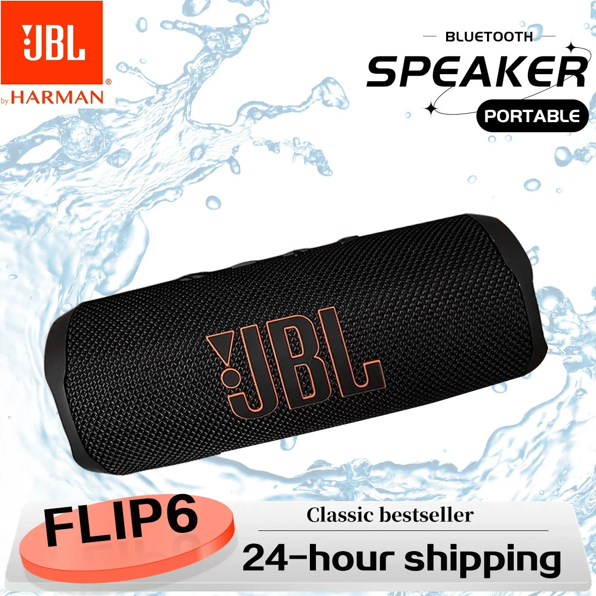 Original JBL FLIP 6 Bluetooth Speaker FLIP6 Portable IPX7 Waterproof Outdoor Stereo Bass Music Track Speaker Independent Tweeter