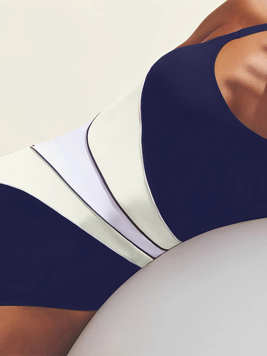 2025 Vintage Ombre One Piece Swimsuit Women Youth Swimwear Female Beachwear Bathers Bathing Swimming Swim Suit