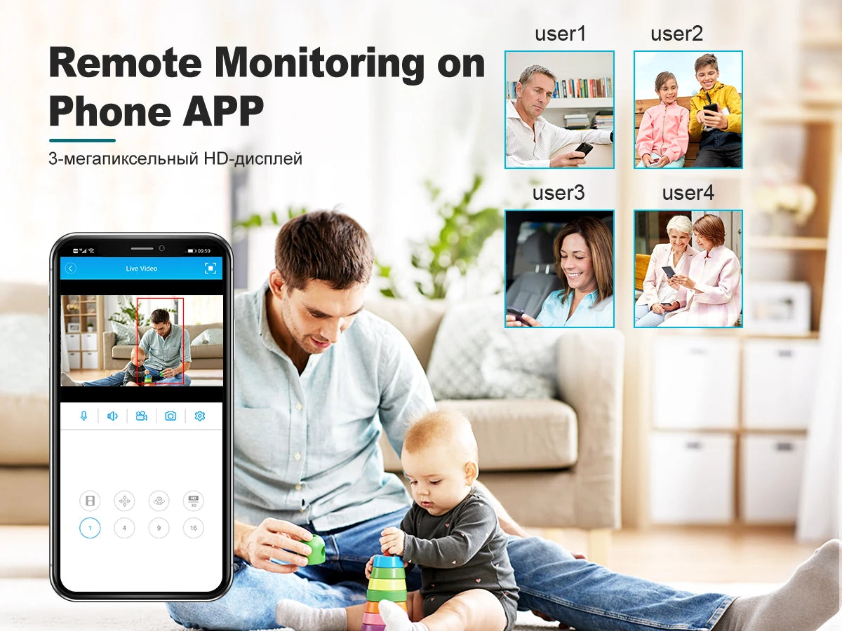 Techage HD 4MP AI POE IP Camera Two Way Audio IR Night Outdoor Waterproof CCTV Video Security Surveillance Camera For NVR Kit