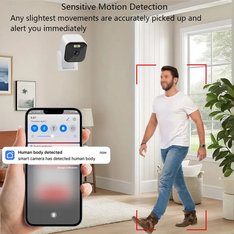 WiFi Tuya Camera Smart Home Security Camera 4MP HD Color Night Baby Monitor Two Way Audio Video Surveillance Security