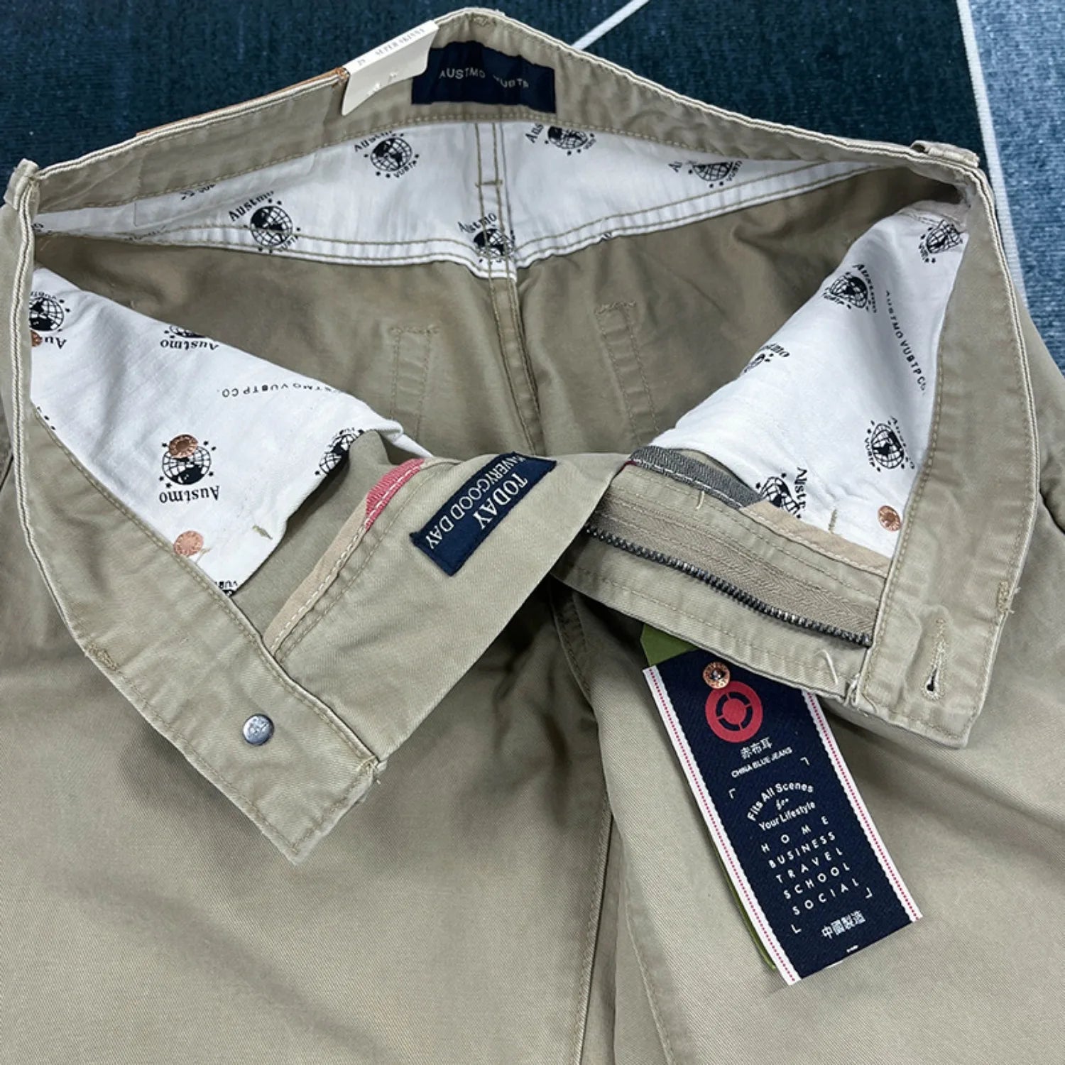 Heavy cotton straight leg casual pants men's American vintage to do old washed cargo pants