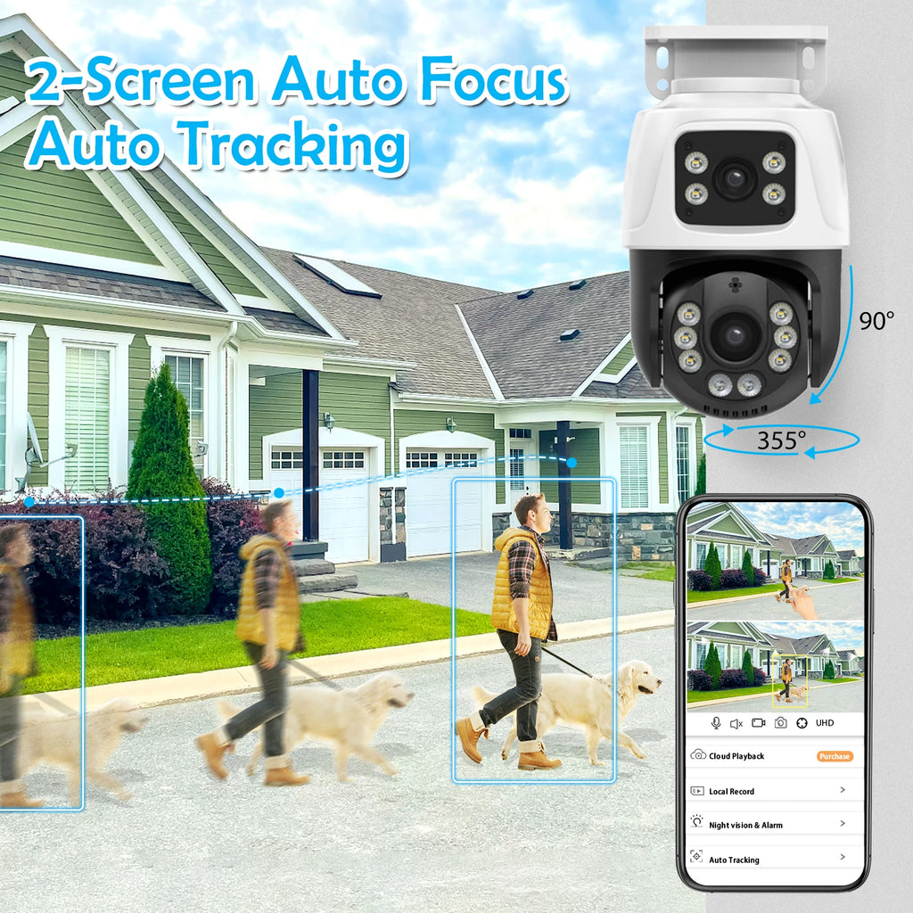 XMEYE 6MP POE PTZ Dual Lens IP CCTV Camera Video Surveillance Security Outdoor Two Way Audio Street ONVIF Full Color Auto Track