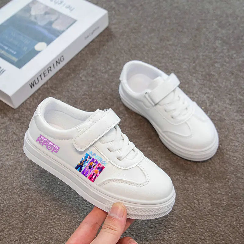 KPop Demon Hunters Children's Sneakers Girls Casual Shoes Autumn Rumi Mira Zoey Kids Cartoon Cute Toddler Student Running Shoes