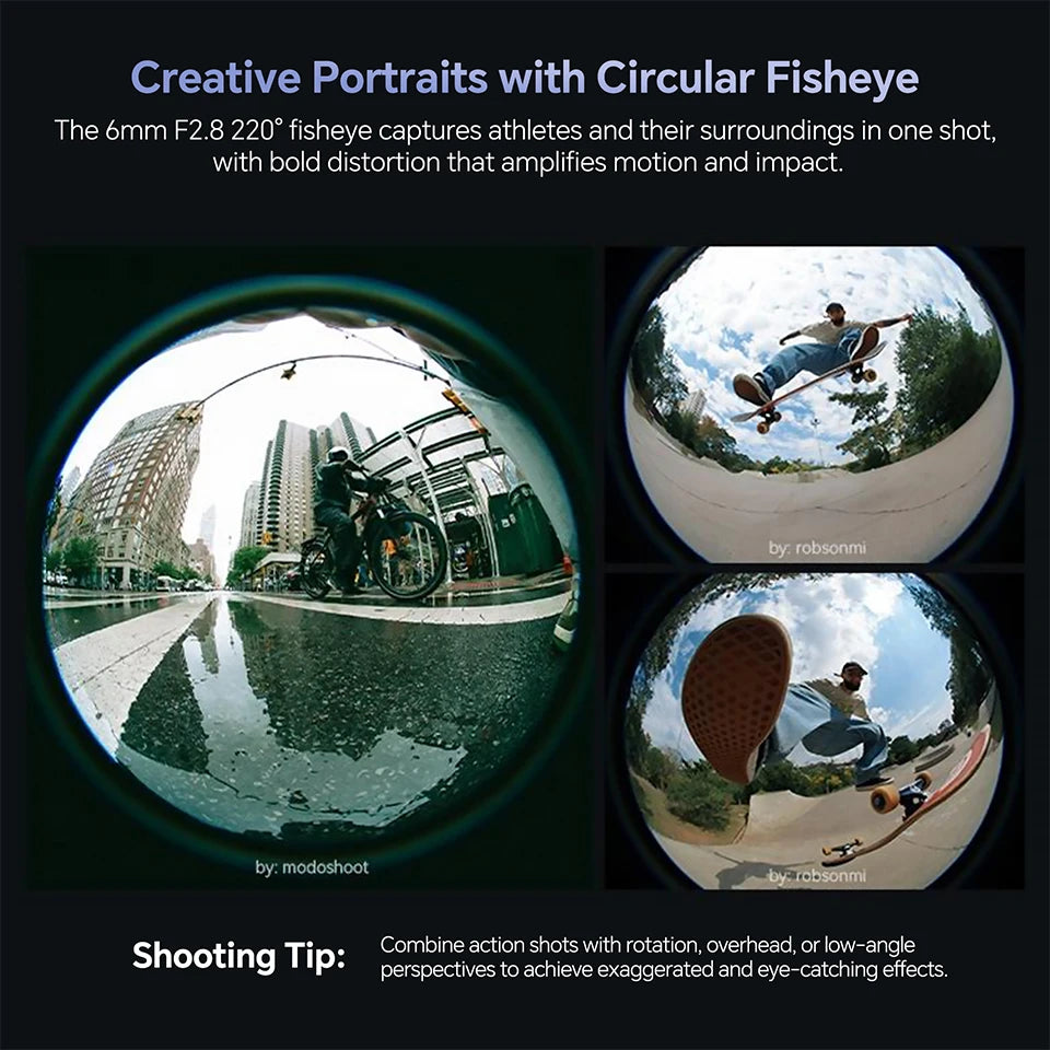 AstrHori 6mm F2.8 Full Frame Circular Fisheye Lens Manual Focus Ultra-wide Angle Camera Lens for SONY E NIKON Z CANON RF L Mount