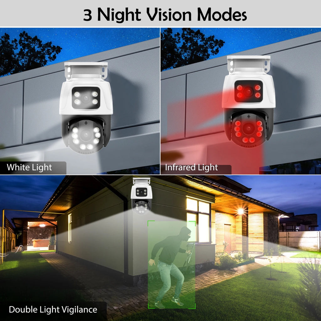 XMEYE 6MP POE PTZ Dual Lens IP CCTV Camera Video Surveillance Security Outdoor Two Way Audio Street ONVIF Full Color Auto Track