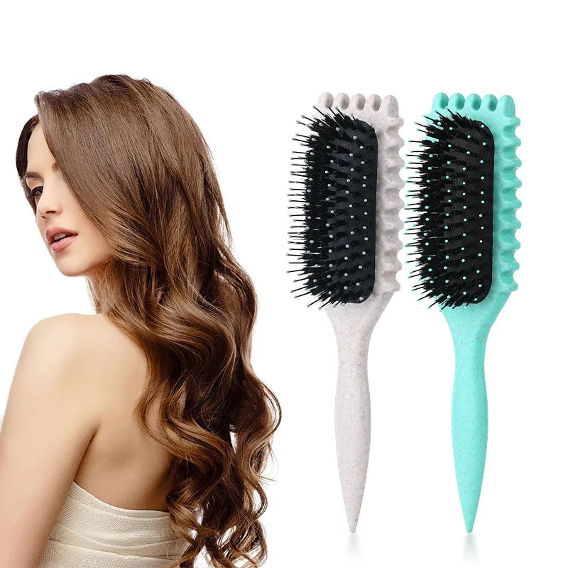 Salon Styling Curly Hair Styling Brush Curl Hair Brush for Combing and Shaping Men's and Women's Curls Reduce Pulling Tools