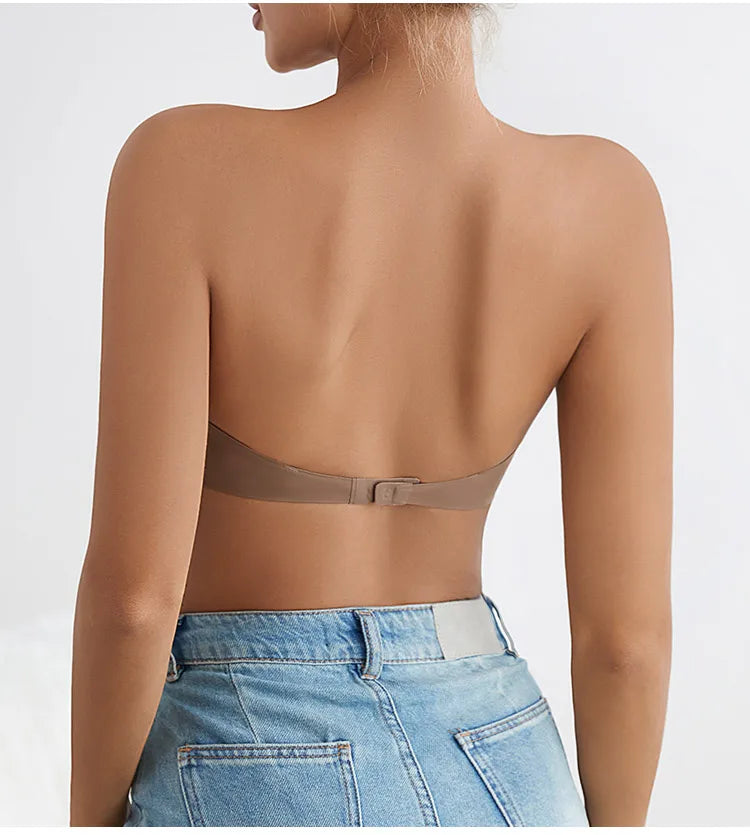 1Pc/3Pcs/Pack New Design Removable Padded Soft Ice Silk Traceless Women Wire Free Seamless Bra For Women Strapless Bra