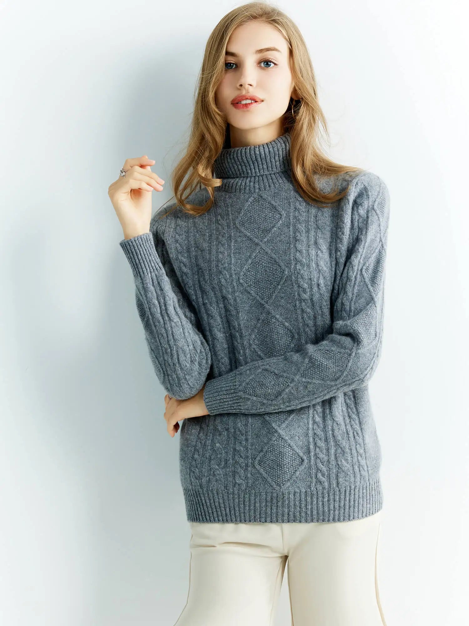 Cashmere Sweater Women Knitted Sweaters 100% Merino Wool Turtleneck Long-Sleeve Knit Pullover 2022 Winter Autumn Jumper Clothing