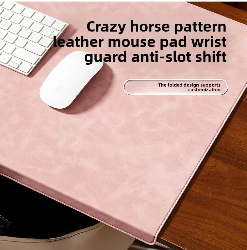 Folding Big Mouse Pad Elbow Guard Wrist guard PU Laptop Non-slip Easy To Clean Keyboard Mats Office Desk Mat Gaming mousepad