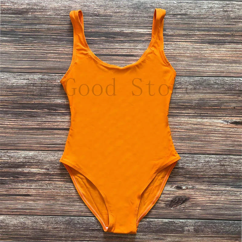 Sexy Padded One Piece Swimsuit Women Swimwear Solid Bathing Suit monokini Swimming Suit Summer Beachwear maillot de bain femme