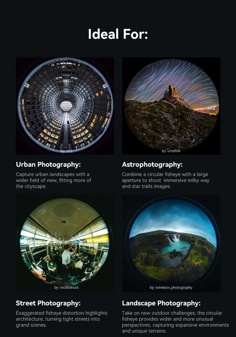 AstrHori 6mm F2.8 Full Frame Circular Fisheye Lens Manual Focus Ultra-wide Angle Camera Lens for SONY E NIKON Z CANON RF L Mount